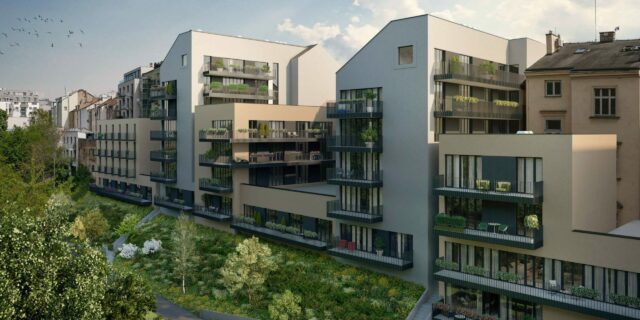 V Koněvově ulici vzniká nový rezidenční objekt Žižkovské pavlače