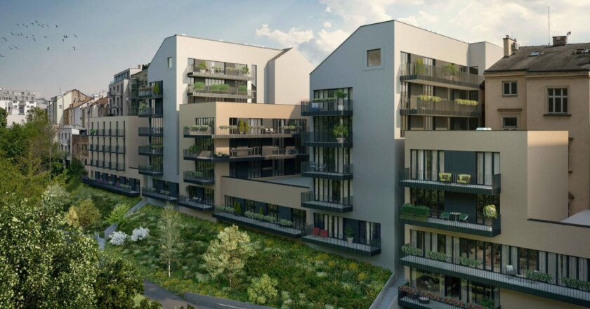V Koněvově ulici vzniká nový rezidenční objekt Žižkovské pavlače