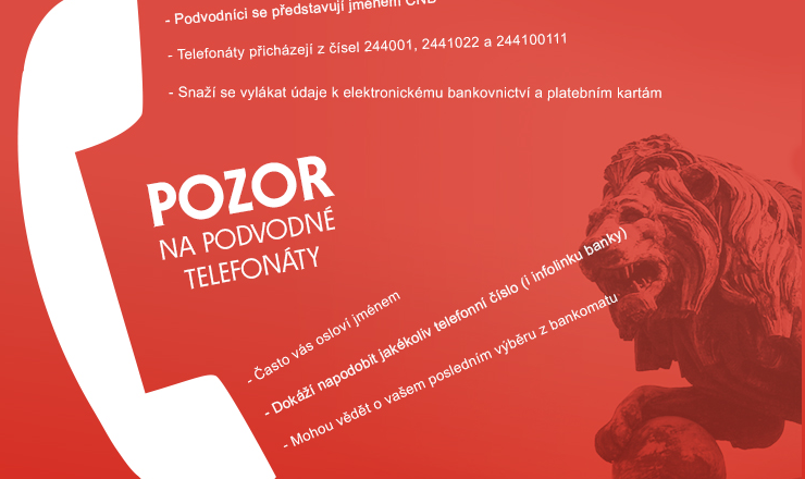 Varování ČNB: podvodné telefonáty vás připraví o peníze!