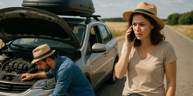 Porucha auta na cestě na dovolenou: Jak se připravit a co dělat, když vás překvapí?