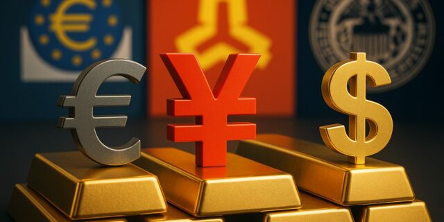 Zlato, euro, jüan: Noví hráči na poli centrálních bank, dolar ztrácí půdu pod nohama