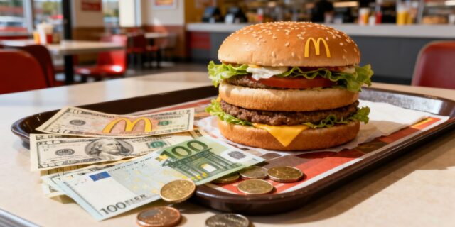 Big Mac mluví jasně: Euro je vůči dolaru nadhodnoceno o 15 %
